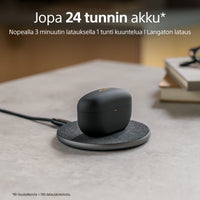 Sony WF-1000XM5 langattomat vastamelunappikuulokkeet, musta – kuva 5