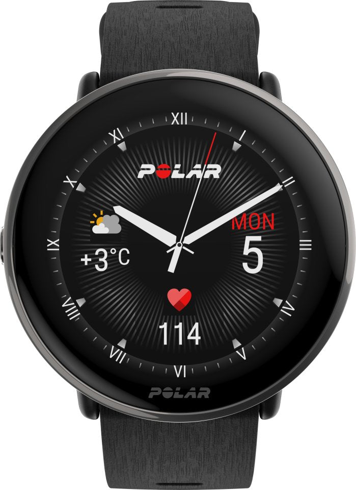 Polar Ignite 3 Titanium -urheilukello, musta