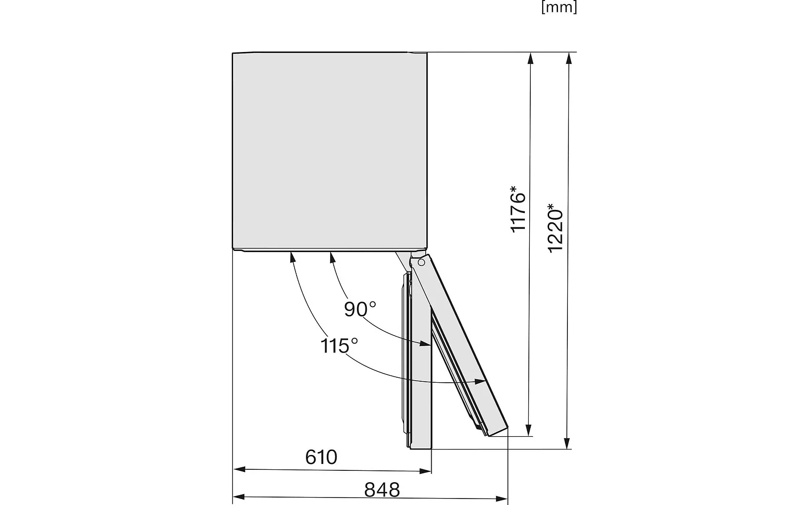 Miele KFN 4795 CD jääkaappipakastin, musta liitutaulu, 2m