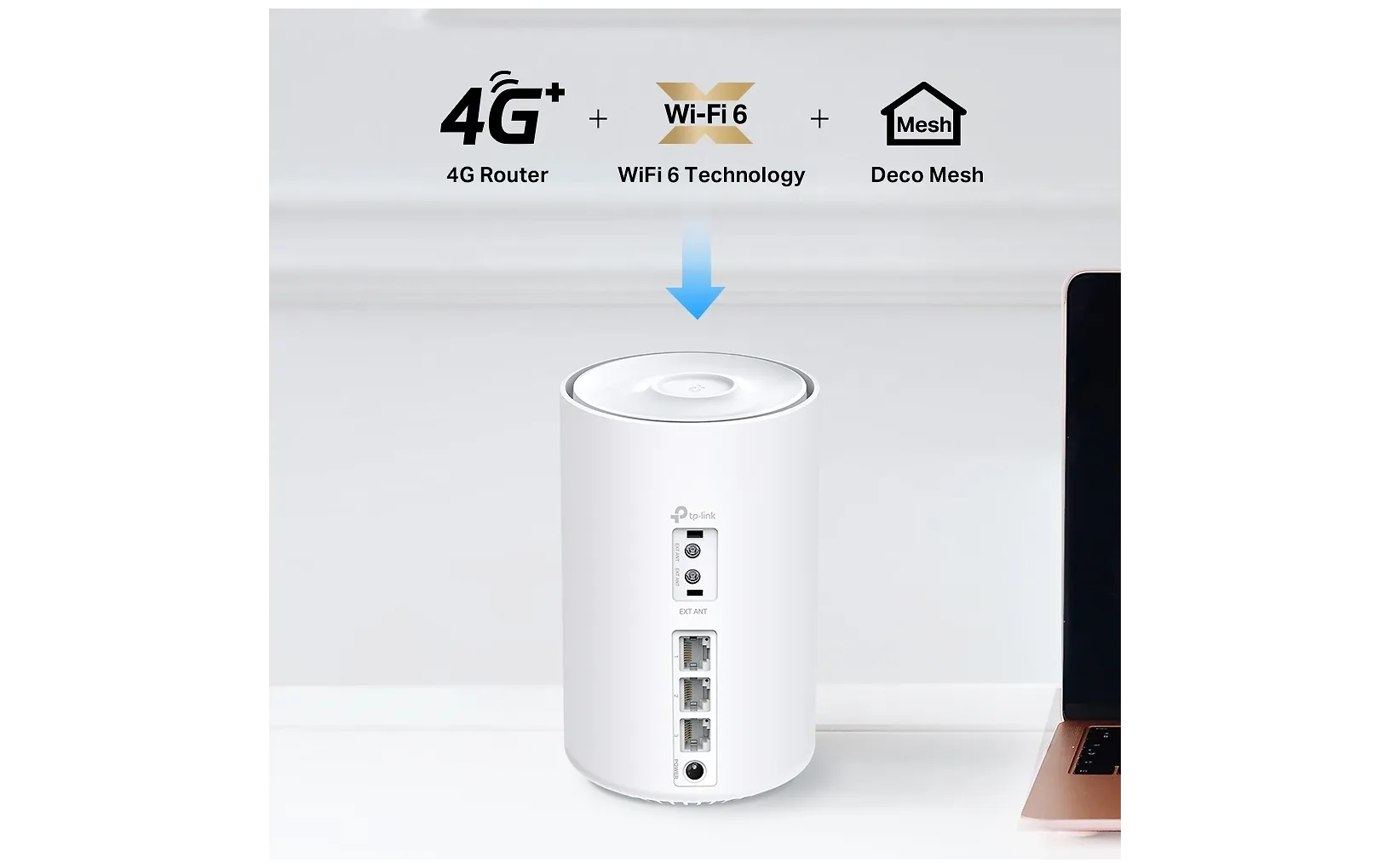 TP-LINK Deco X10-4G Dual Band LTE-modeemi ja WiFi6 -tukiasema