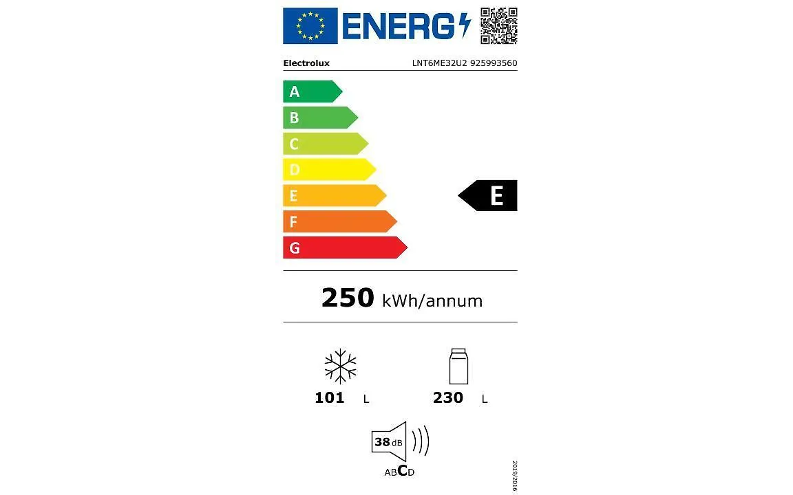 Electrolux LNT6ME32U2 Kyl/frys i 600-serien, stål