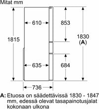 Siemens KF96RSBEA iQ700 French Door Side By Side, musta – kuva 8