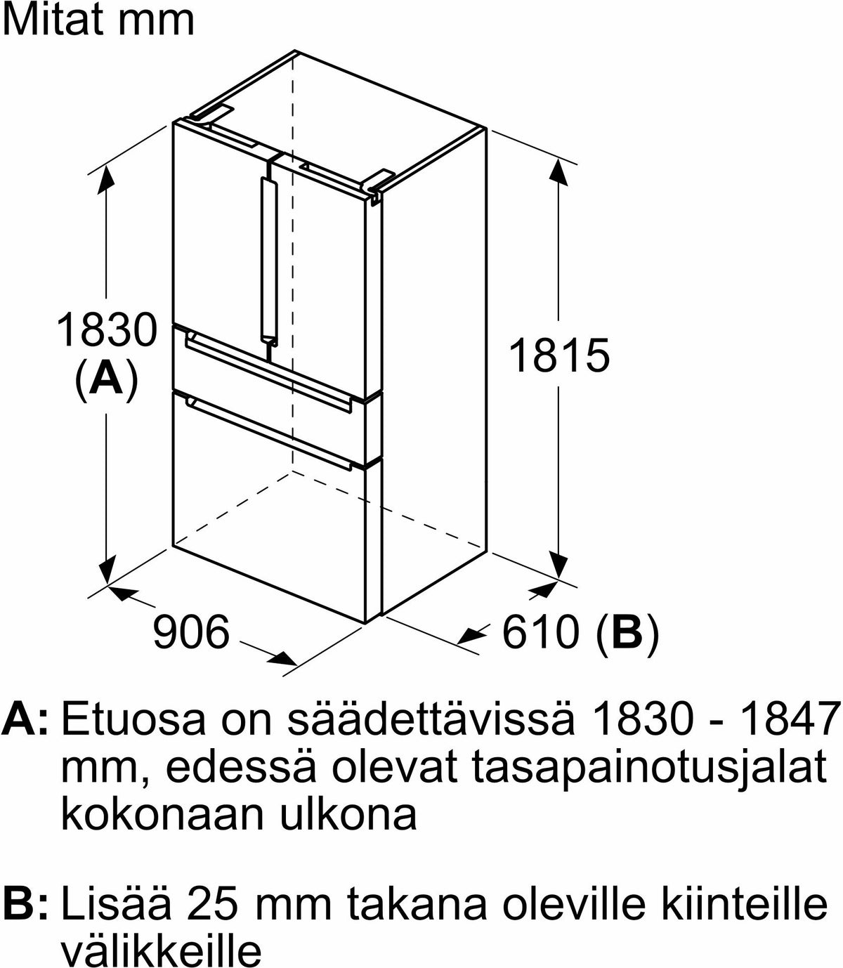 Siemens KF96RSBEA iQ700 French Door Side By Side, musta – kuva 7