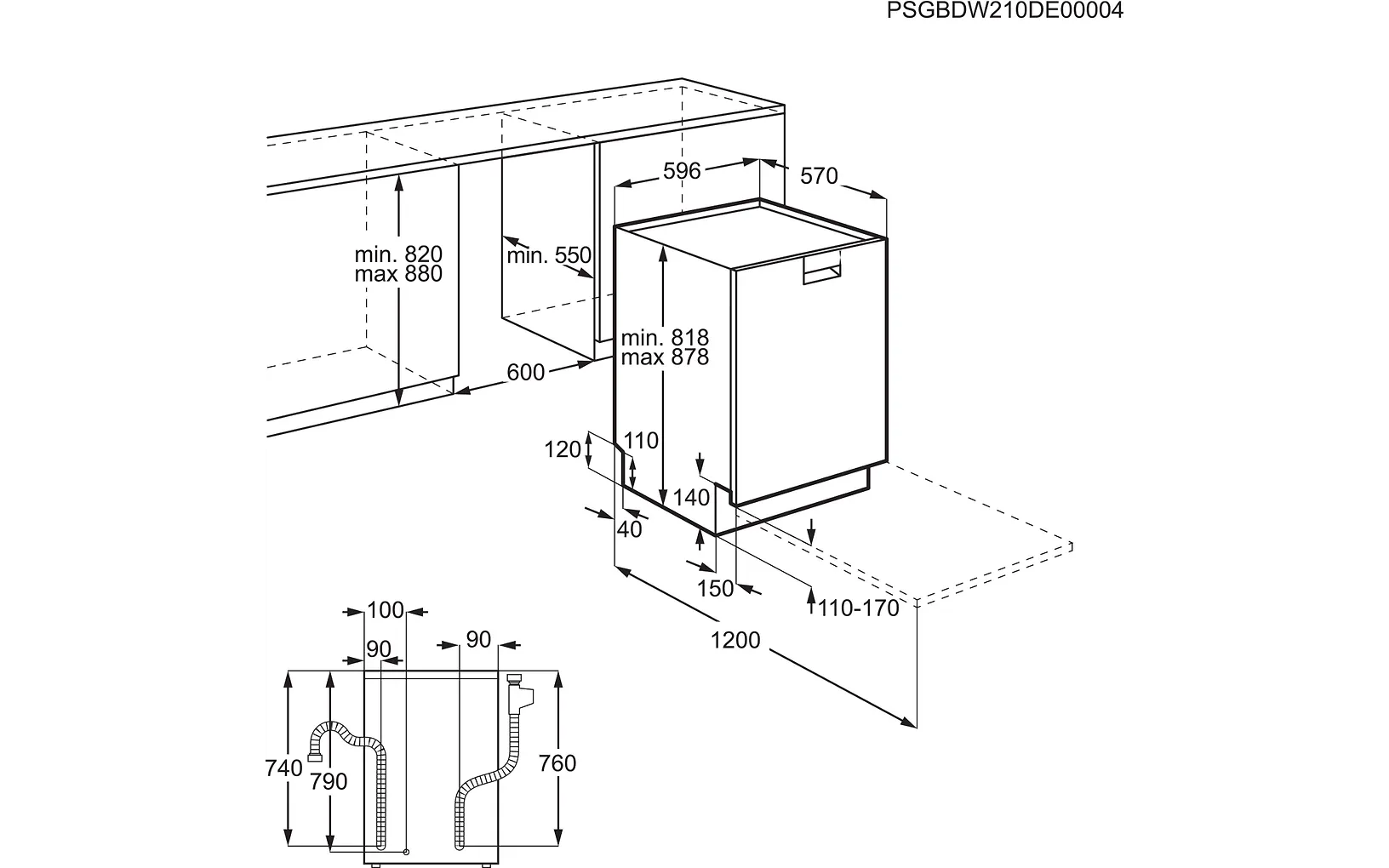 Electrolux 900 ComfortLift astianpesukone, teräs (ESC87311UX)