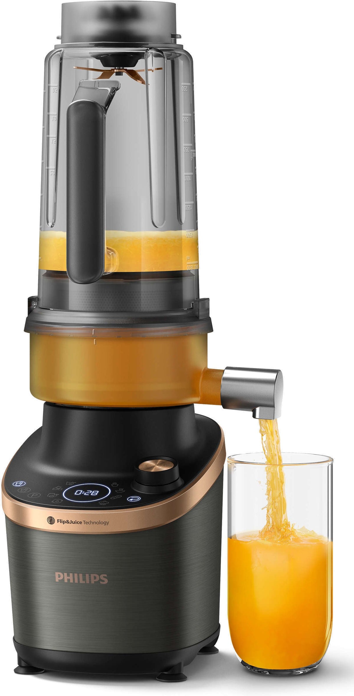 Philips Flip&Juice HR3770/00 -tehosekoitin mehulingolla