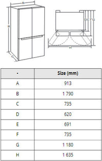 LG GSJV71MCLE Side By Side, musta – kuva 17