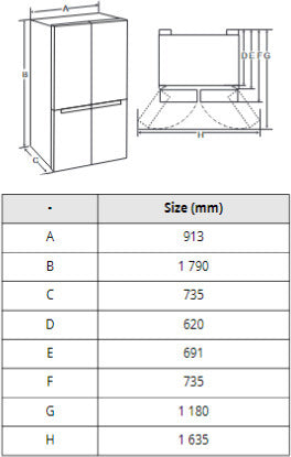 LG GSJV71MCLE Side By Side, musta – kuva 17