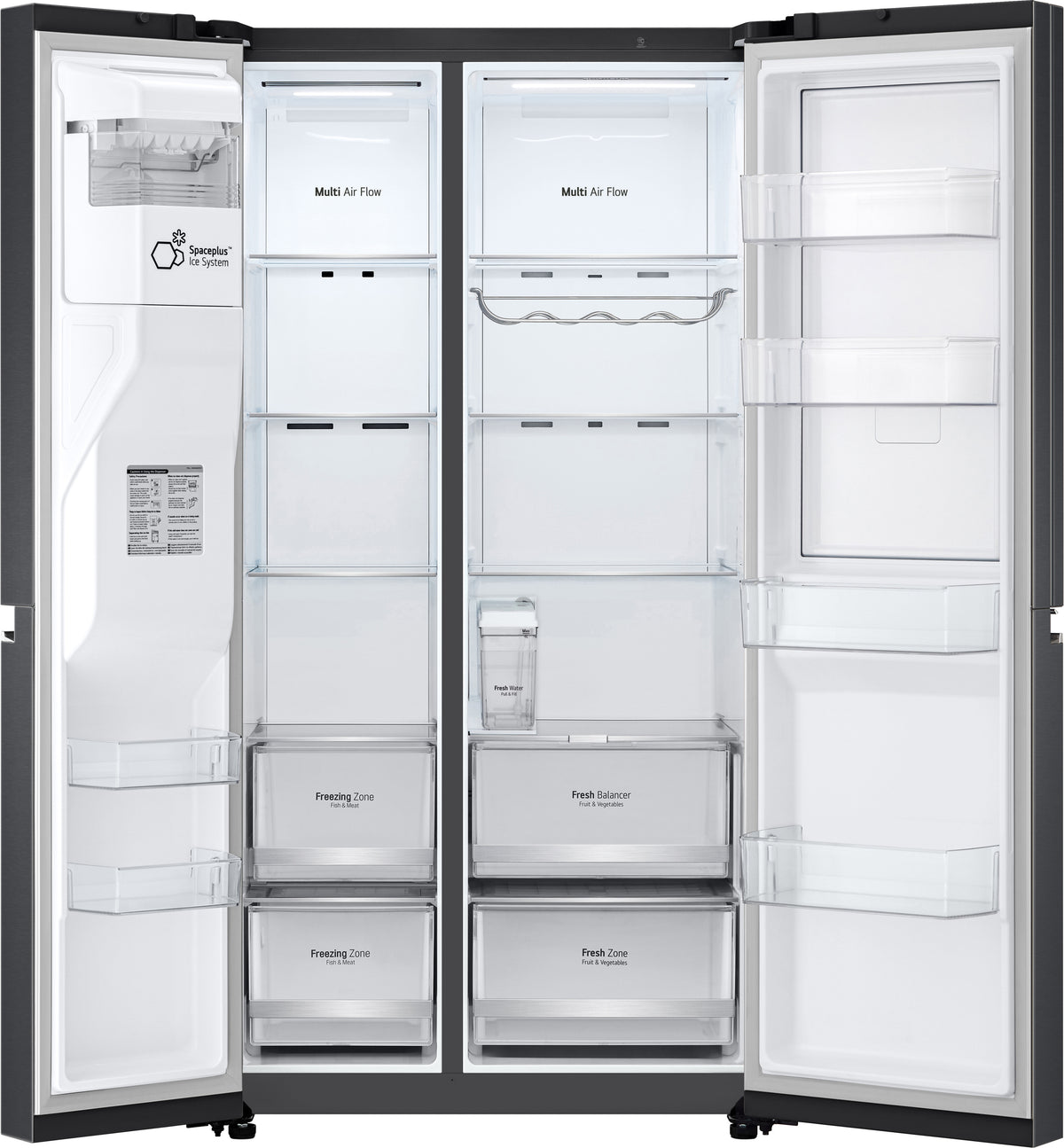 LG GSJV71MCLE Side By Side, musta – kuva 3
