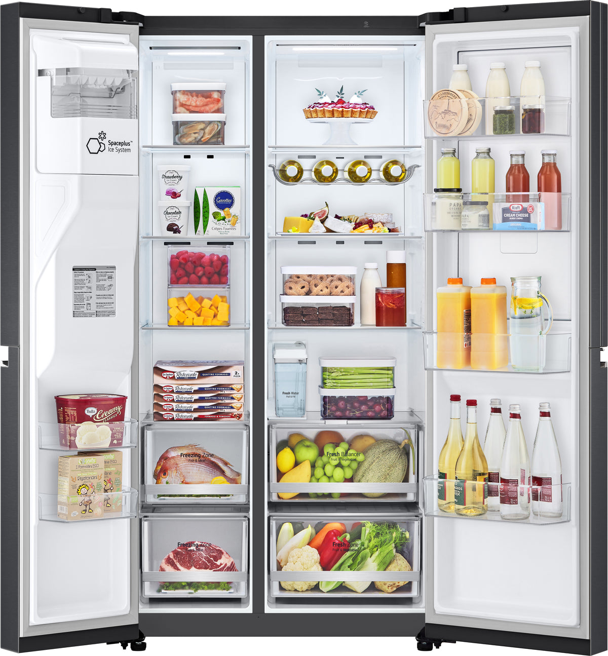 LG GSJV71MCLE Side By Side, musta – kuva 2
