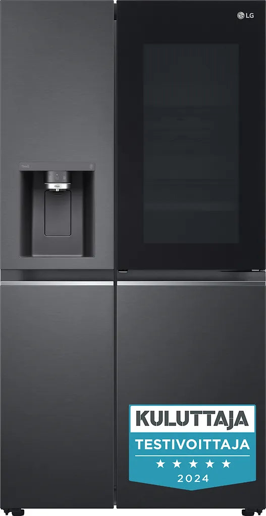 LG GSXV91MCAE Side By Side, svart stål