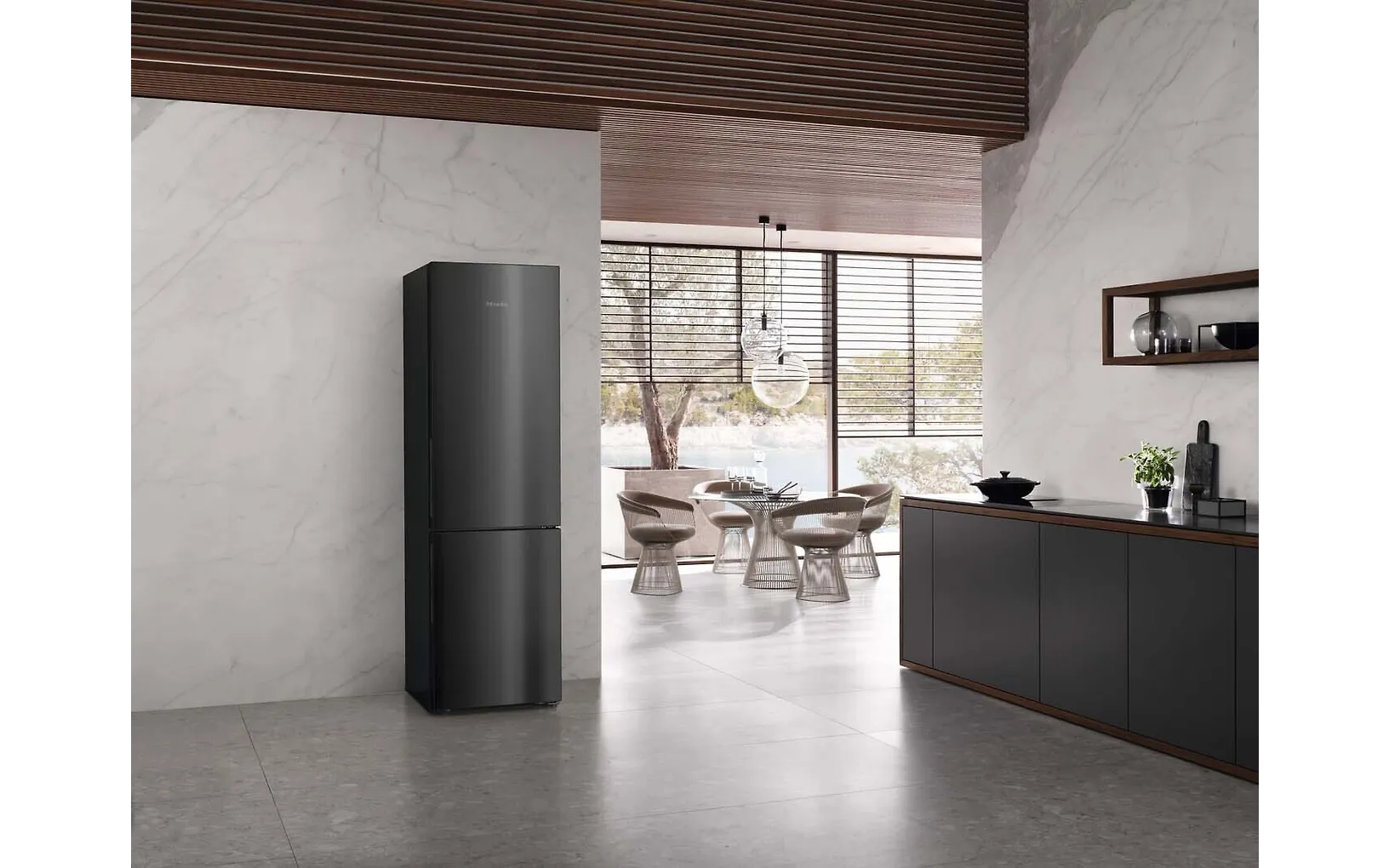Miele KFN 4898 AD jääkaappipakastin, musta teräs, 2m