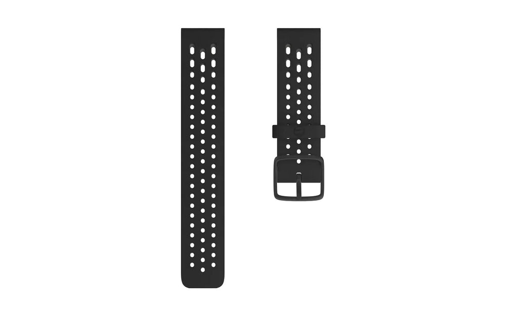 Polar silikonarmband 22 mm, svart, S-L