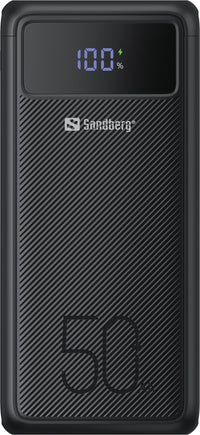 Sandberg -varavirtalähde, USB-C PD 130W, 50 000 mAh, musta – 3