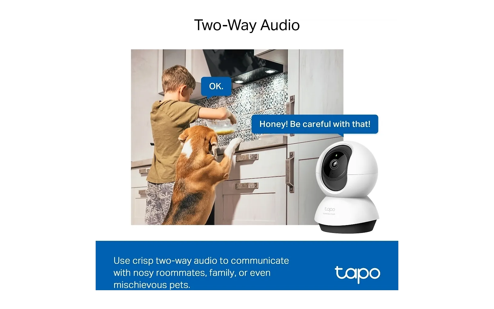 TP-LINK Tapo C220 Pan Tilt AI -valvontakamera sisäkäyttöön
