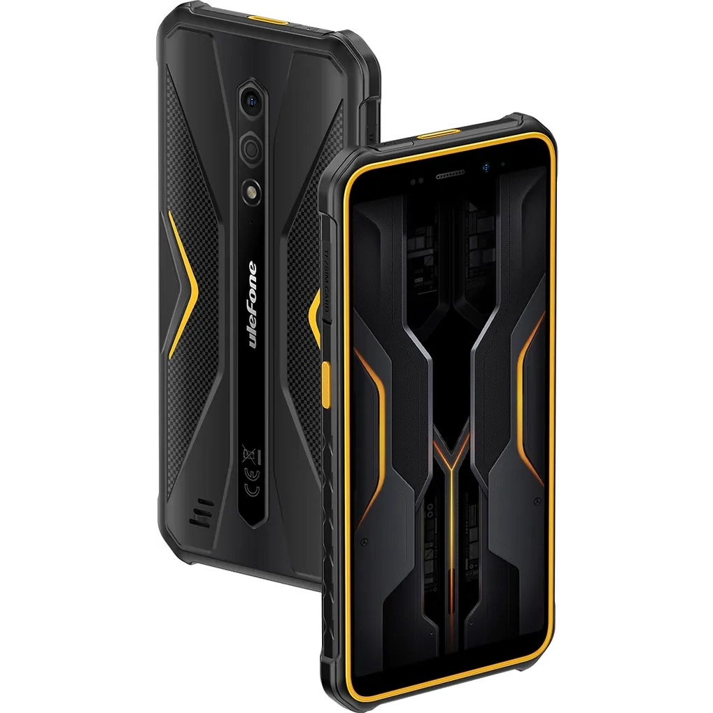 Ulefone Armor X12 Pro -puhelin, 64/4 Gt, musta/oranssi