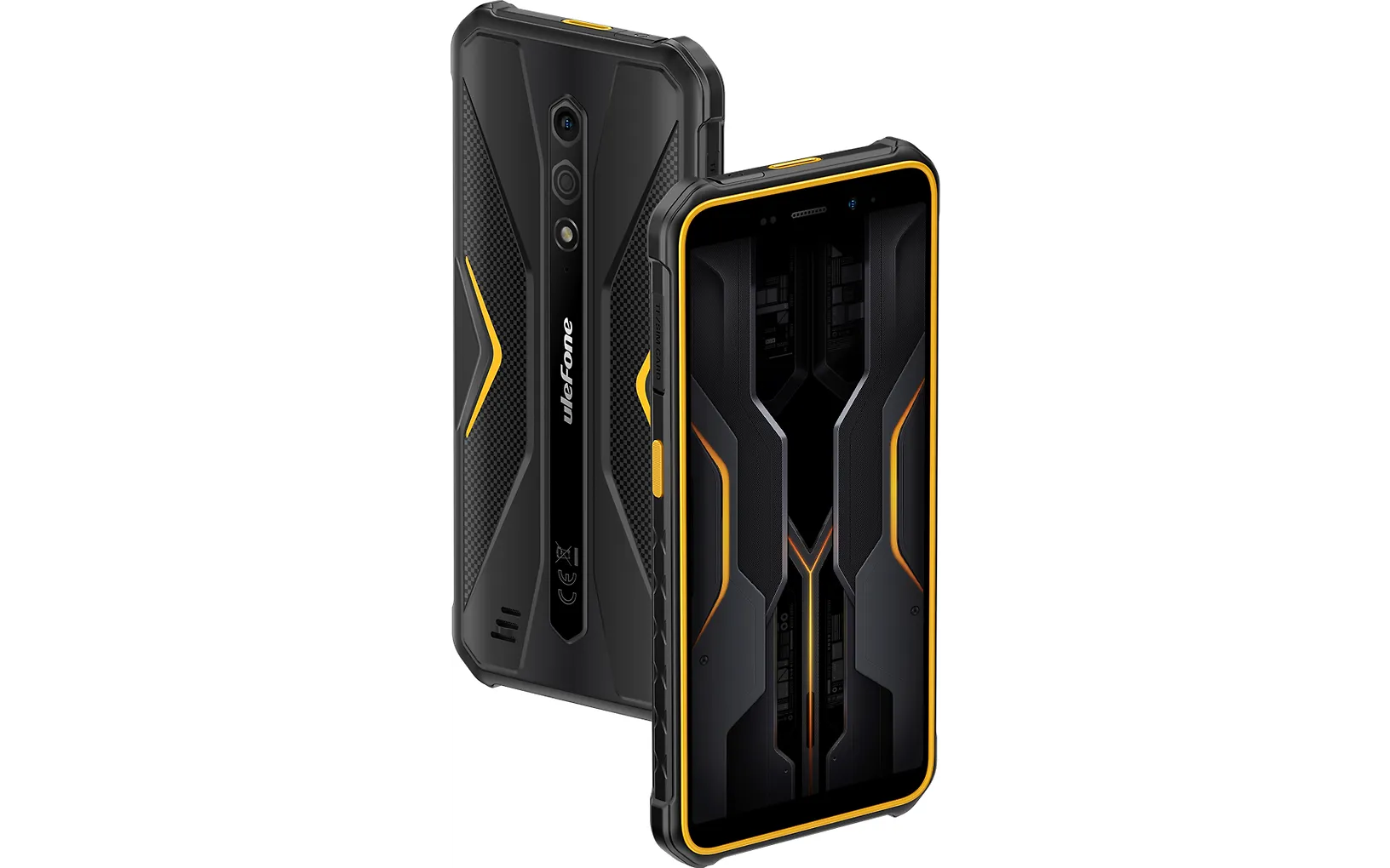 Ulefone Armor X12 Pro -puhelin, 64/4 Gt, musta/oranssi