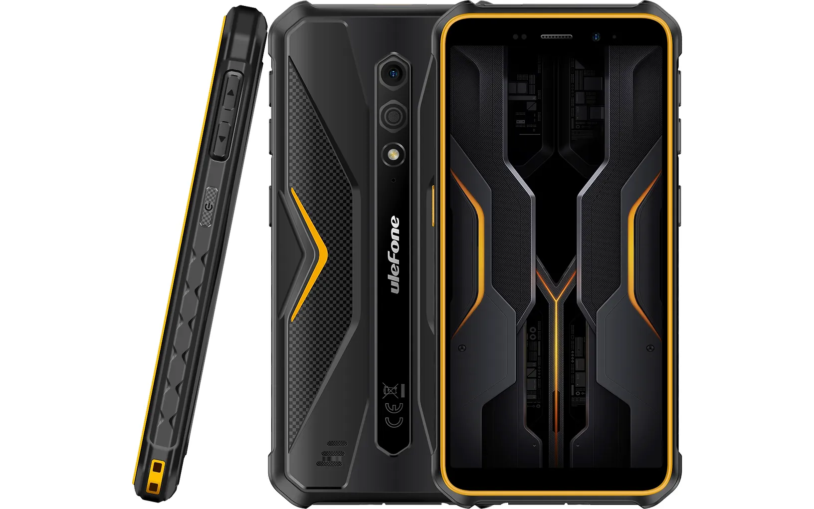 Ulefone Armor X12 Pro -puhelin, 64/4 Gt, musta/oranssi