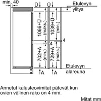 Siemens KI86VNFE0 iQ100 integroitava jääkaappipakastin – kuva 11