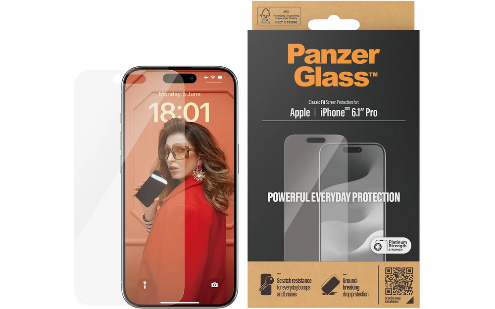 PanzerGlass pansarglas, iPhone 15 Pro