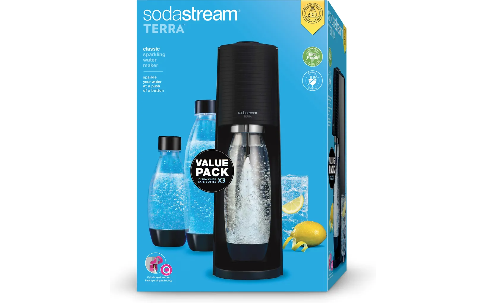Sodastream Terra Megapack -hiilihapotuslaite, musta