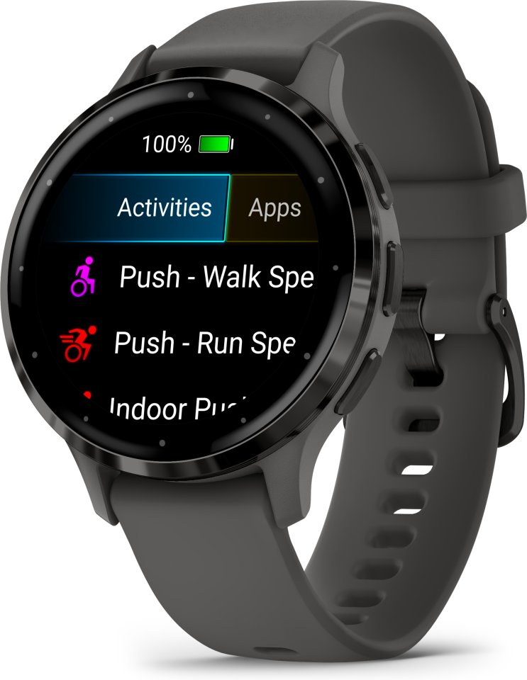 Garmin Venu 3S -älykello, musta / tummanharmaa