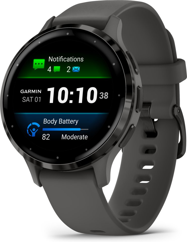 Garmin Venu 3S -älykello, musta / tummanharmaa