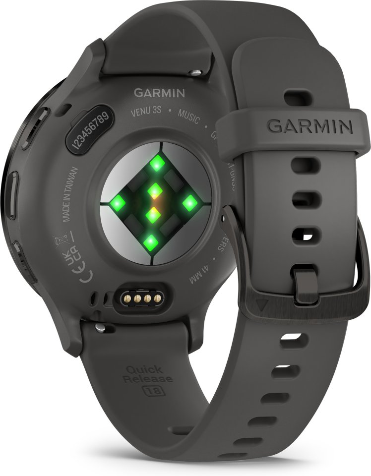 Garmin Venu 3S -älykello, musta / tummanharmaa