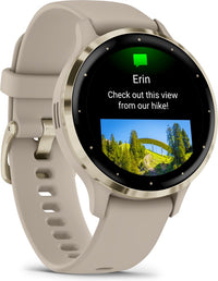 Garmin Venu 3S -älykello, harmaa/kulta