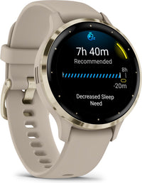 Garmin Venu 3S -älykello, harmaa/kulta
