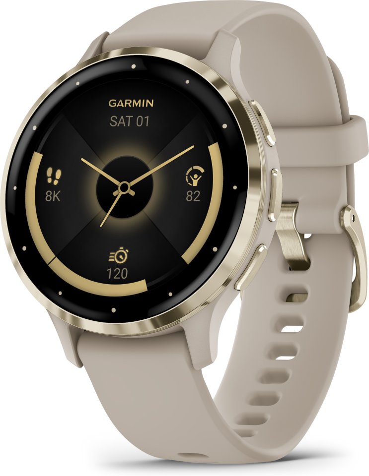 Garmin Venu 3S -älykello, harmaa/kulta