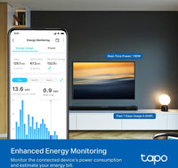 TP-LINK Tapo P110M -etäohjattava pistorasia virrankulutuksen mittauksella, Matter
