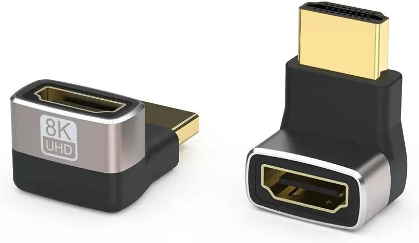 Fuji:tech HDMI Ultra High Speed ​​90° vinkeladapter, version 4