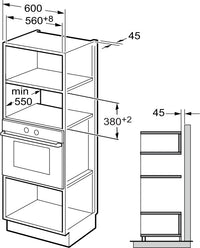 Gram IM 20614-90X mikroaaltouuni, integroitava, teräs – kuva 2