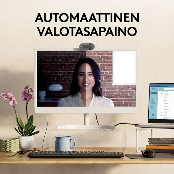 Logitech Brio 100 -web-kamera, musta – kuva 9