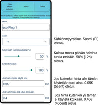 Taelek Tsense eco plug -pörssisähkön optimoiva älypistorasia