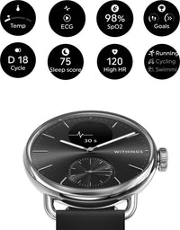 Withings Scanwatch 2 älykello, 38 mm, musta