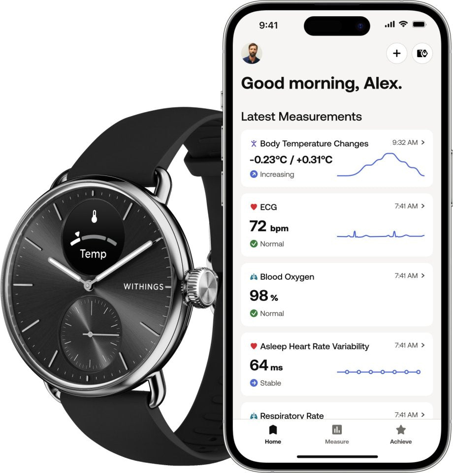 Withings Scanwatch 2 älykello, 38 mm, musta
