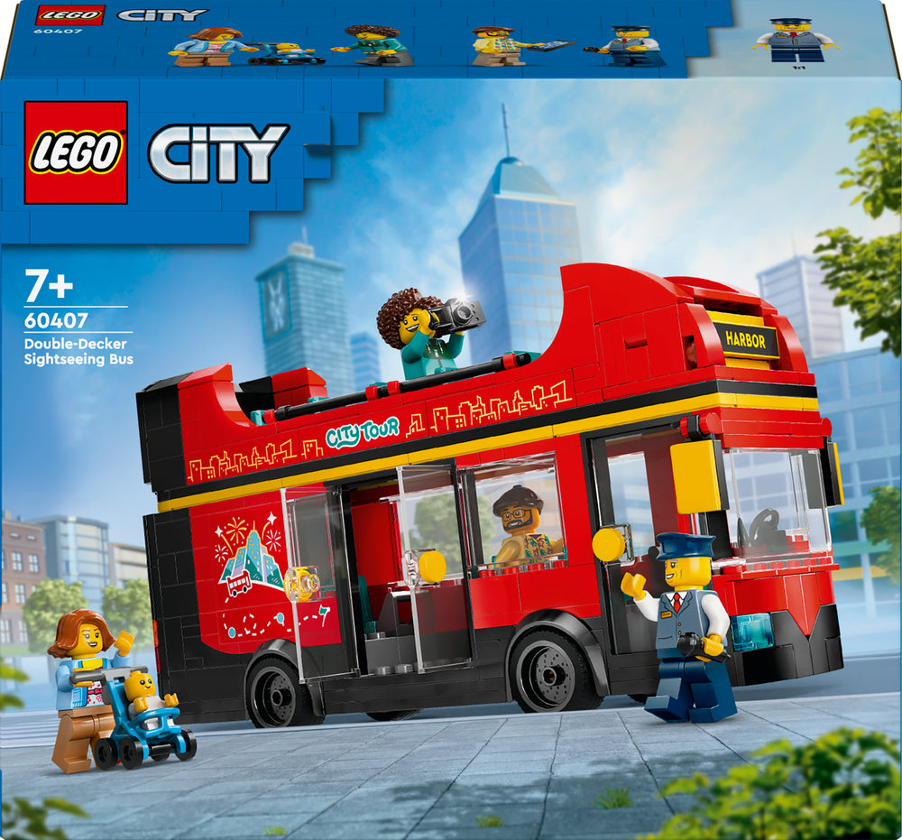 LEGO City Great Vehicles 60407 - Punainen kaksikerroksinen turistibussi