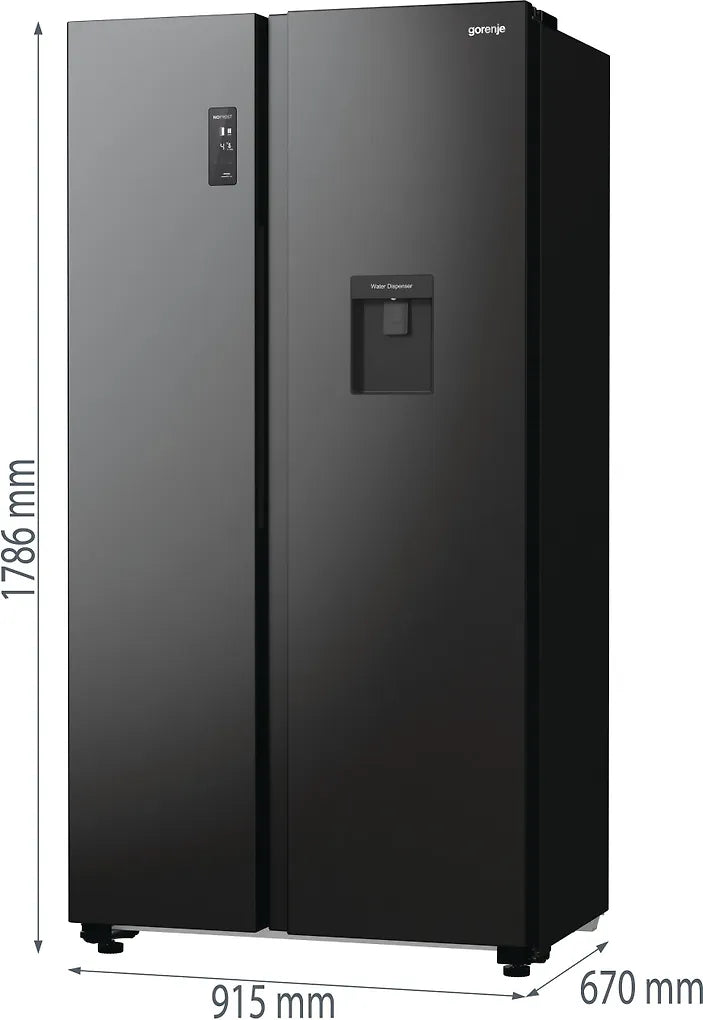 Gorenje NRR9185EABXLWD Side By Side, svart