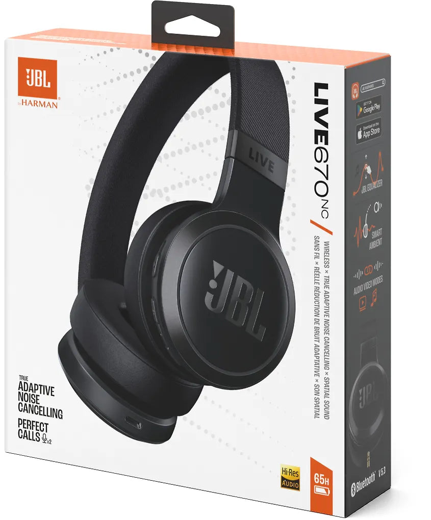 JBL LIVE 670NC vastamelukuulokkeet, musta