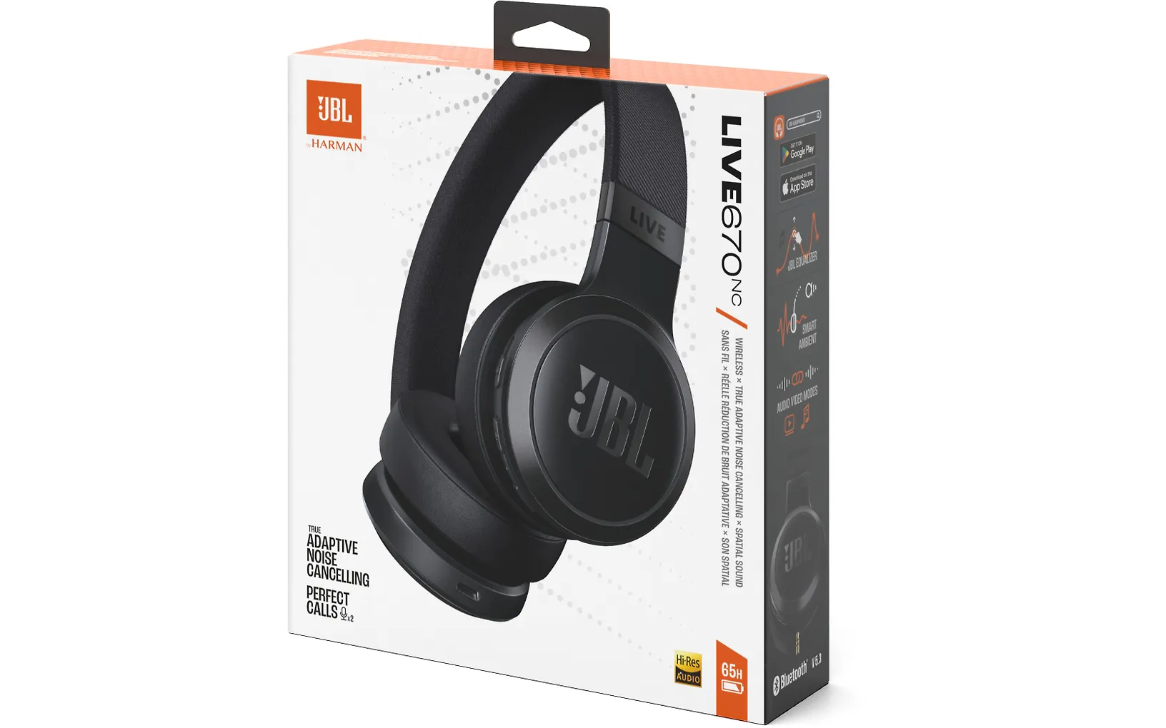 JBL LIVE 670NC brusreducerande hörlurar, svarta