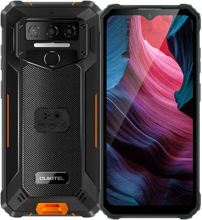 Oukitel WP23 Pro -telefon, 128/8 Gb, svart / orange