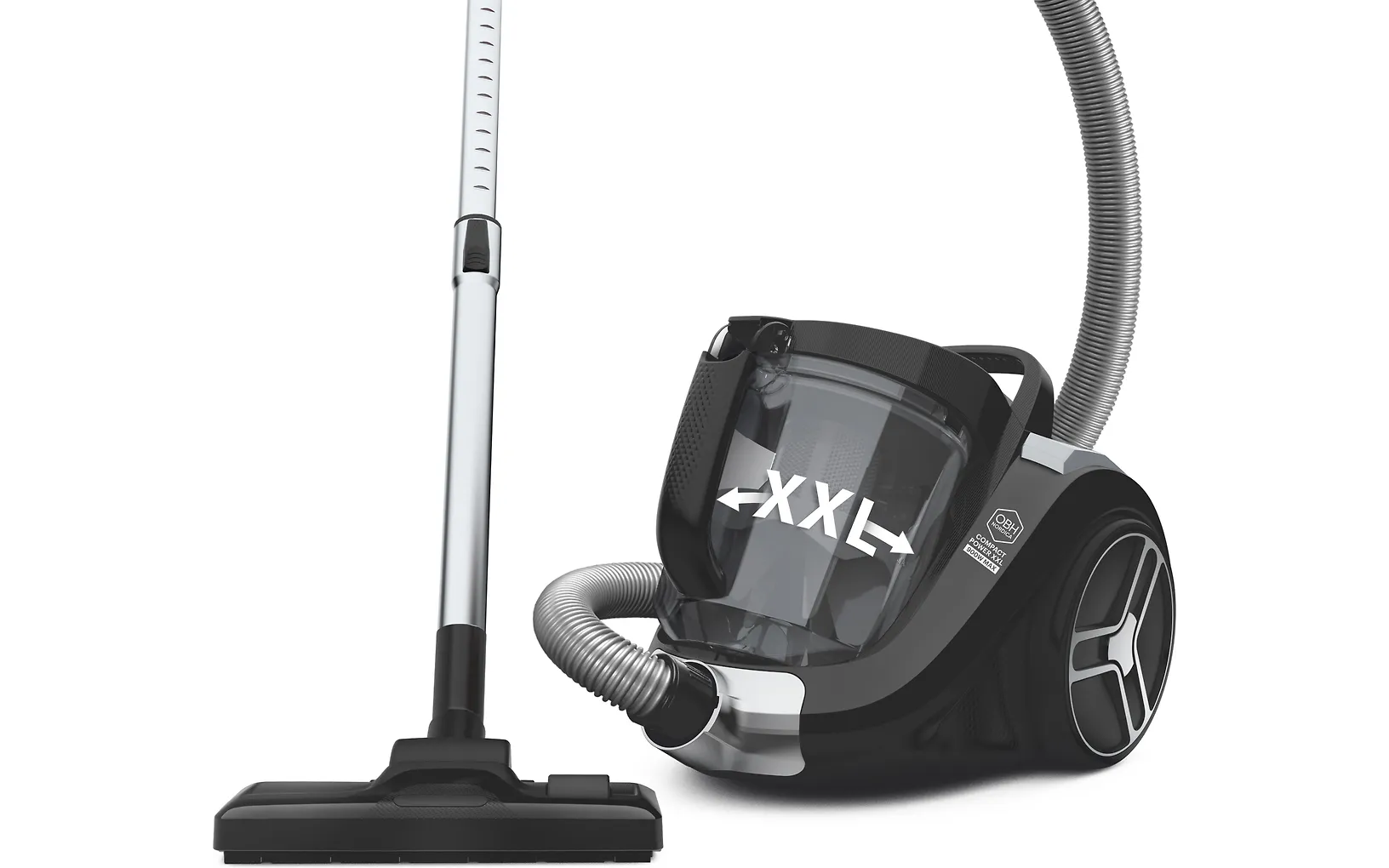 OBH Nordica Compact Power XXL Bagless -pölypussiton pölynimuri, musta Arvosana 4.1/5 perustuen 40 arvosteluun