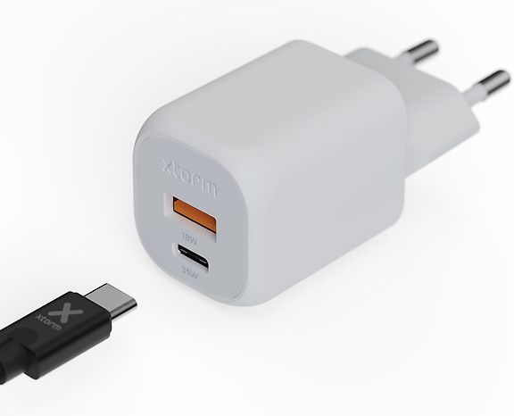 Xtorm XEC035 GaN² Ultra 35 W -verkkovirtalaturi, USB-C / A – kuva 2