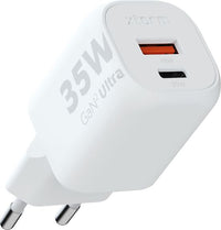 Xtorm XEC035 GaN² Ultra 35 W -verkkovirtalaturi, USB-C / A