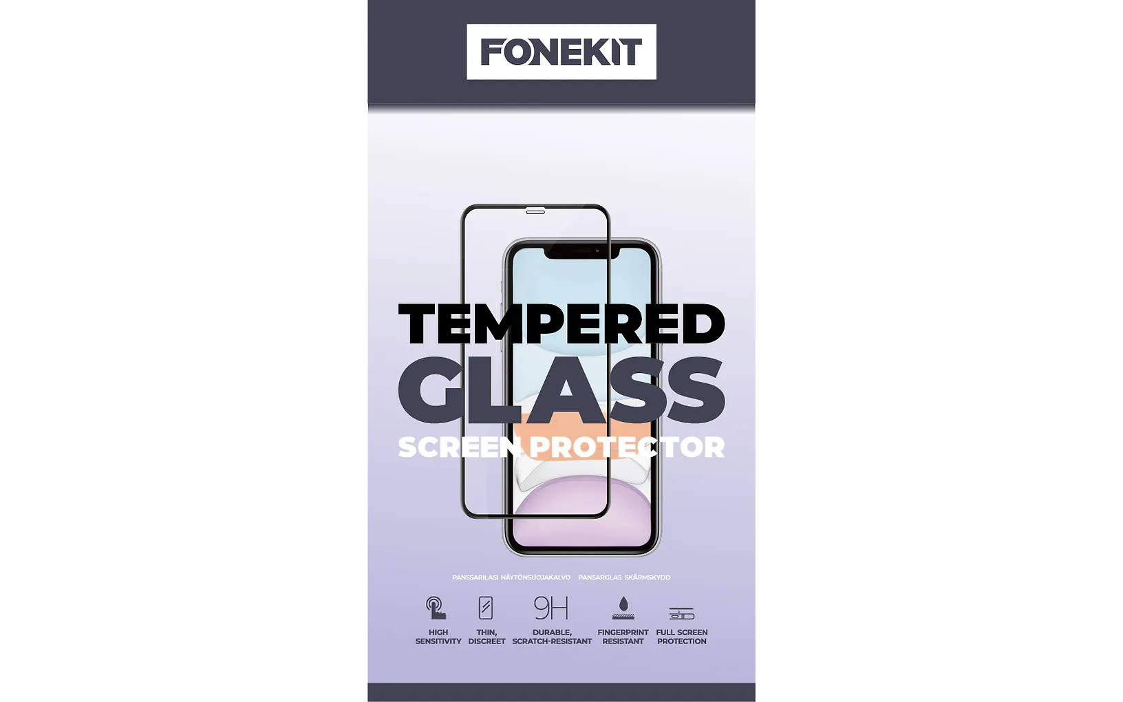FoneKit Full Cover pansarglas, Samsung Galaxy S24 Ultra, Svart