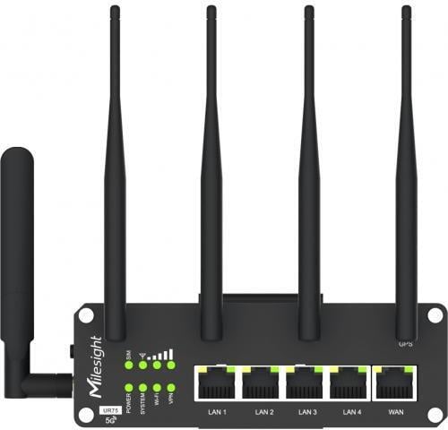 Milesight UR75-500GL-G-P-W 5G -modeemi ja WiFi -reititin