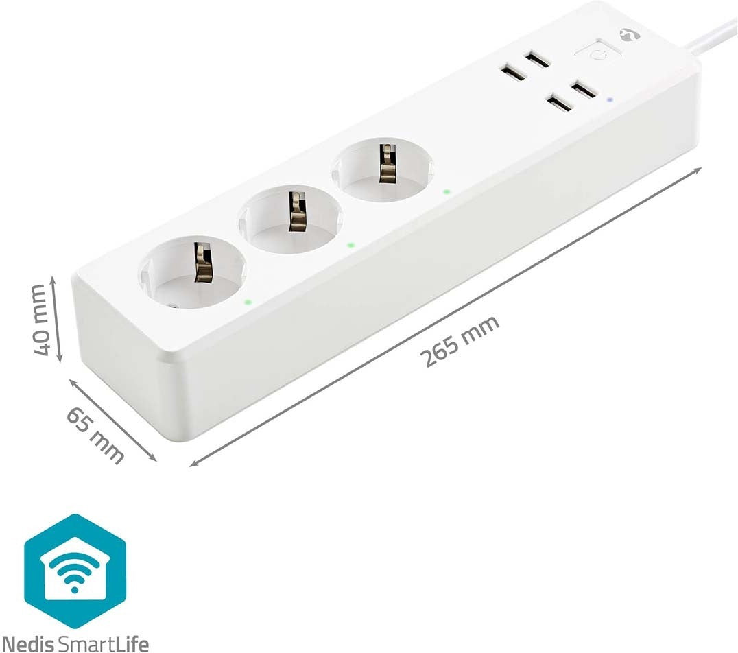 Nedis SmartLife WIFIP312FWT älyjatkojohto, 16 A / 3680 W – kuva 9