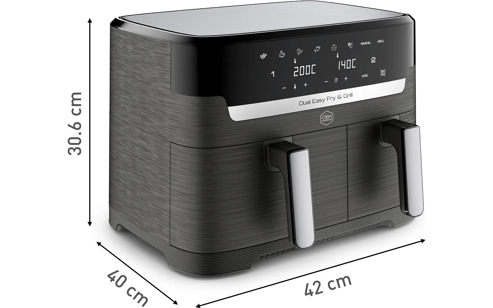 OBH Nordica Dual Easy Fry & Grill airfryer