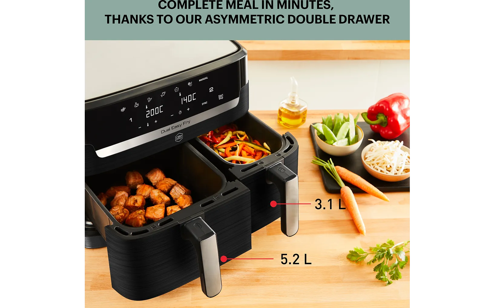 OBH Nordica Dual Easy Fry & Grill airfryer